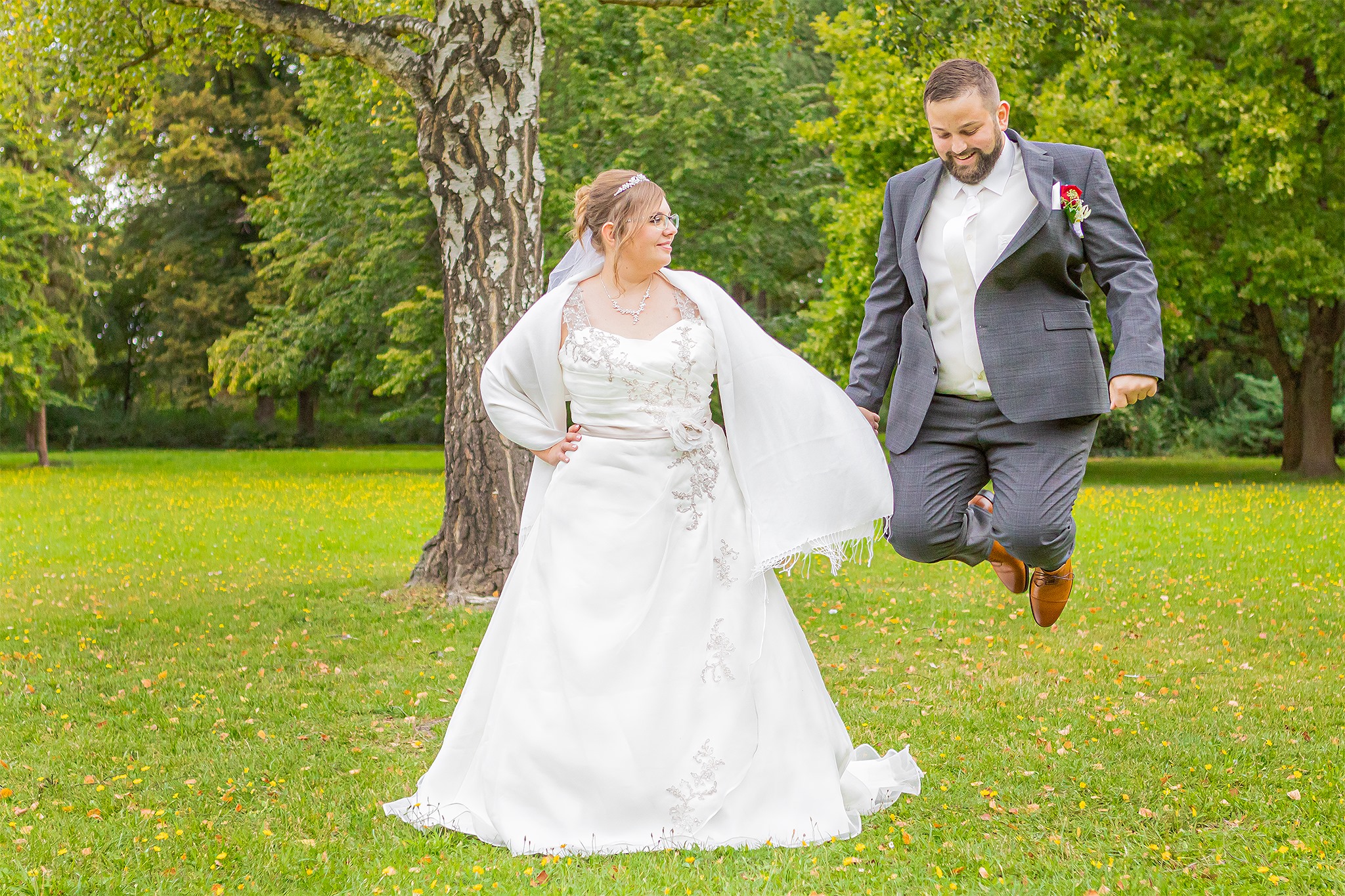 Hochzeit Freie Trauung Brautpaar Park Fotograf Soemmerda